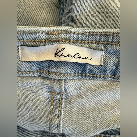 KanCan Cargo Style Lightwash Denim Crop Jeans Size 27 - Picture 9 of 11